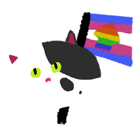 Judd with a LGBTQ and transgender pride flag